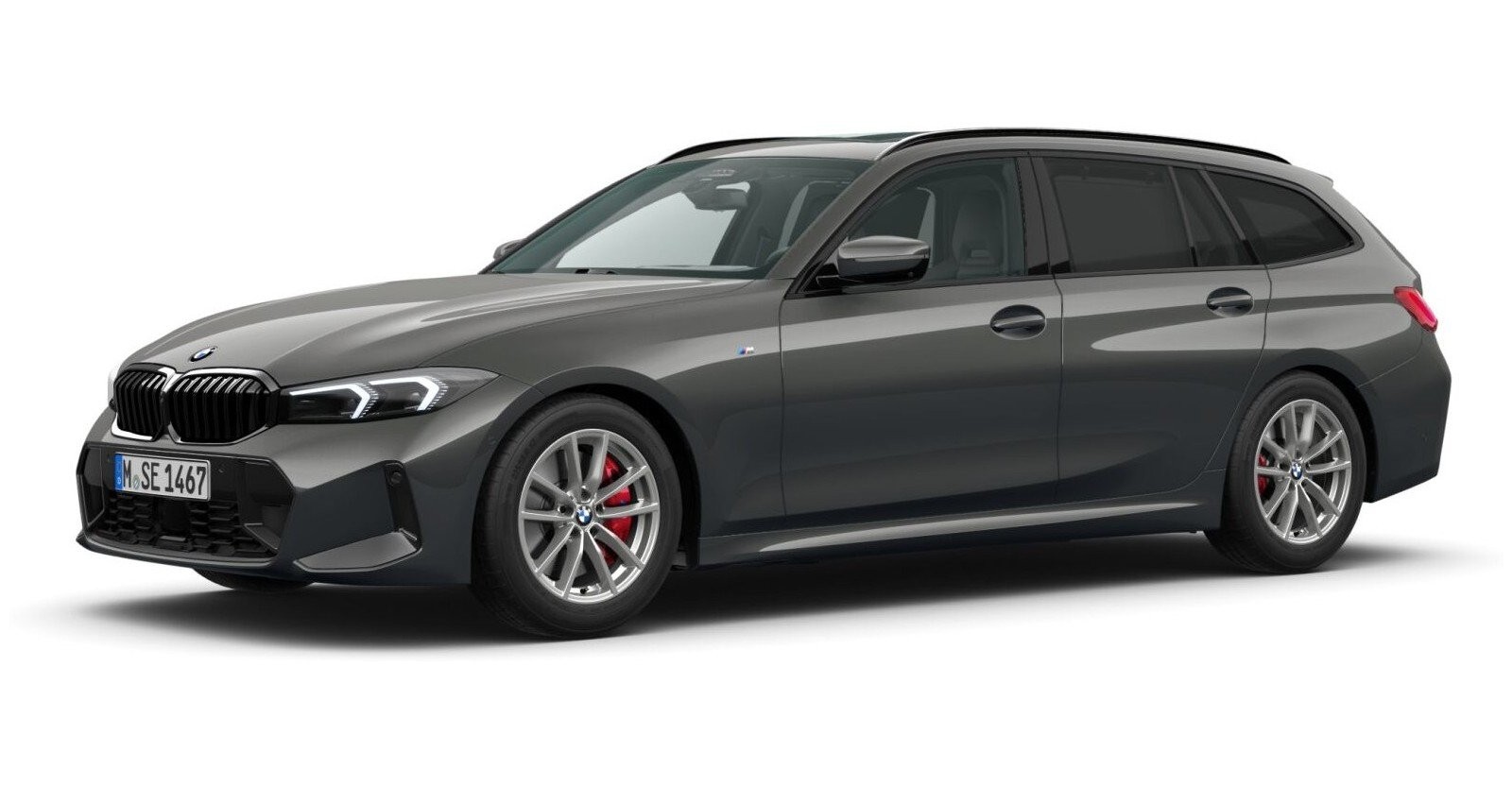 BMW 330d xDrive Touring in Grau von vorne