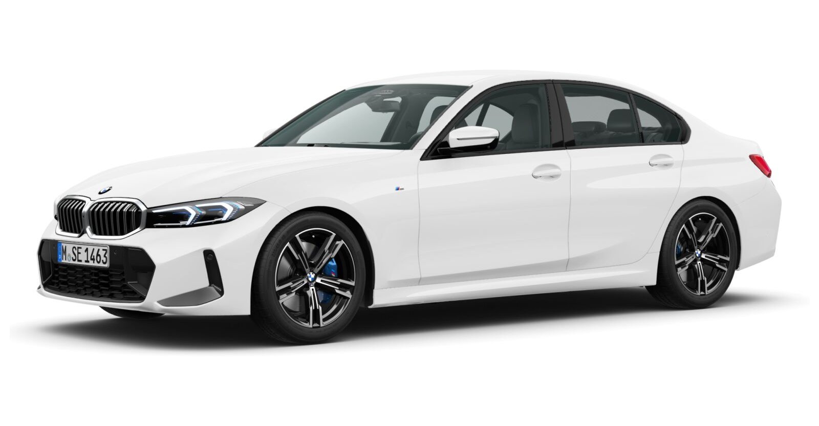 BMW 320d xDrive Limousine in Weiß von vorne
