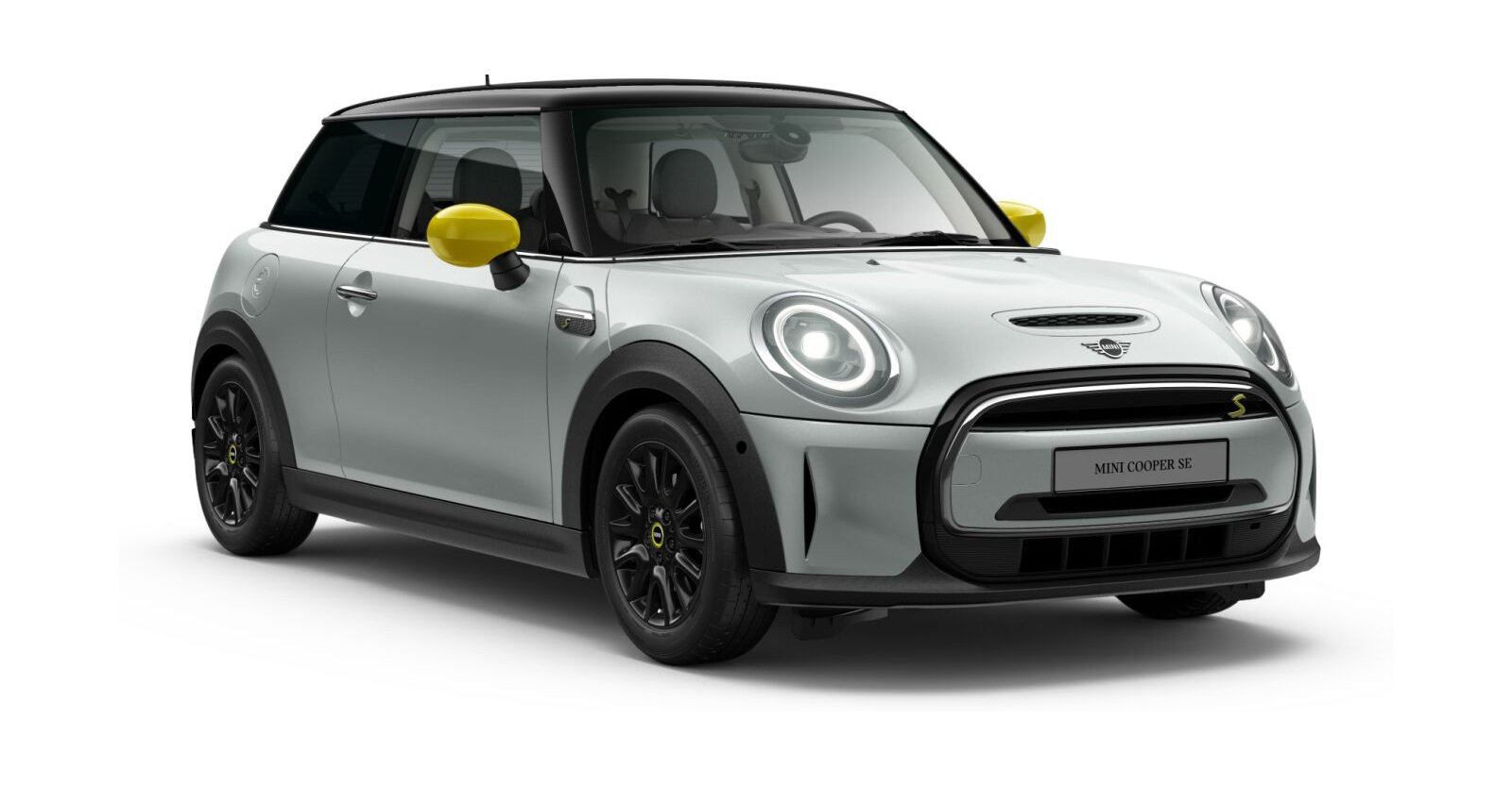 MINI Cooper SE in Silber von vorne MINI Cooper SE in Silber von vorne