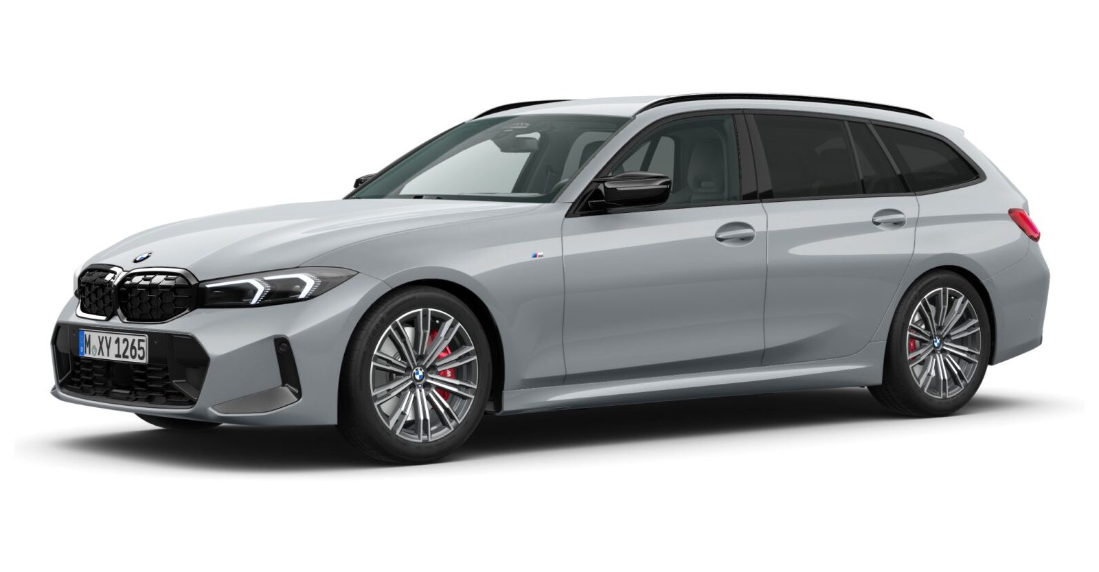 BMW M340i xDrive Touring in Grau von vorne BMW M340i xDrive Touring in Grau von vorne