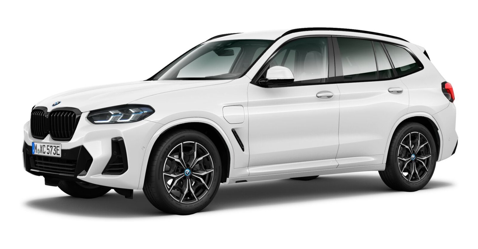 BMW X3 xDrive 30e in Weiß von vorne