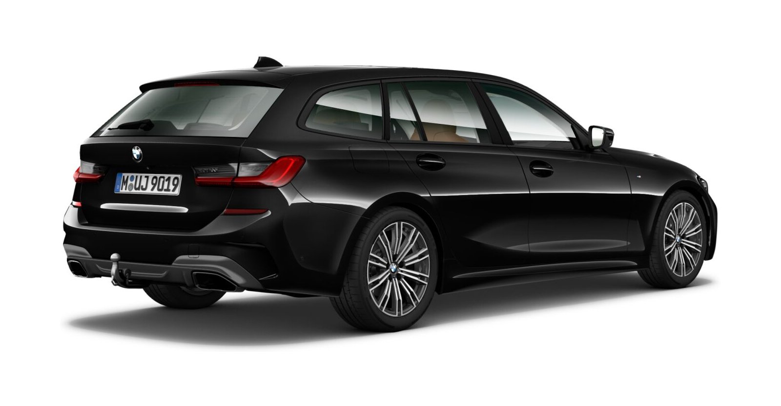 BMW BMW 3er in Schwarz von hinten BMW BMW 3er in Schwarz von hinten