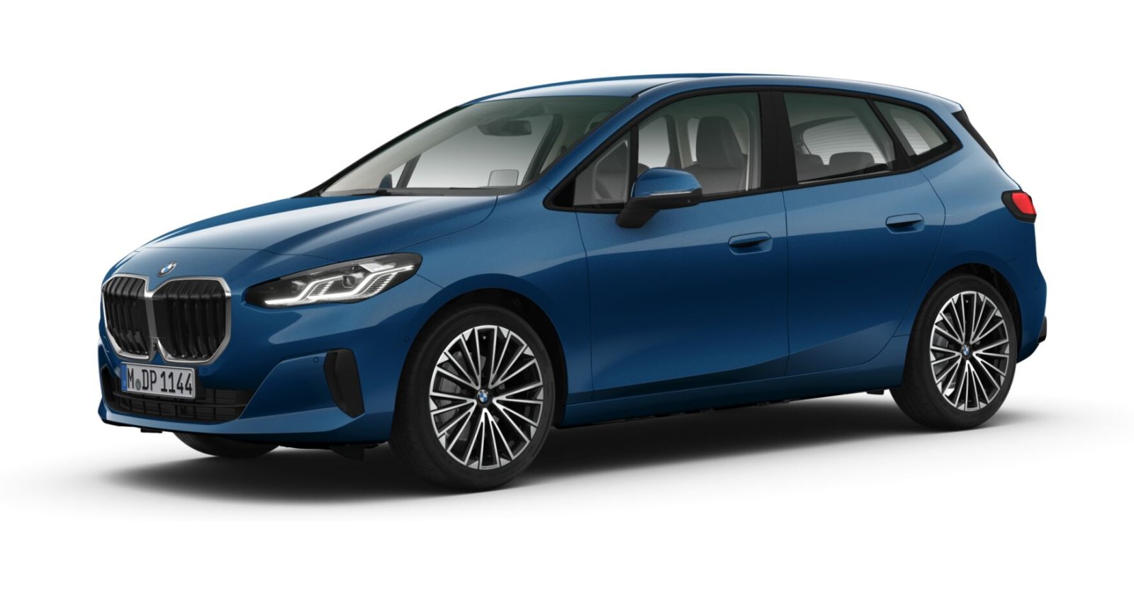 BMW 220i Active Tourer in Blau von vorne BMW 220i Active Tourer in Blau von vorne