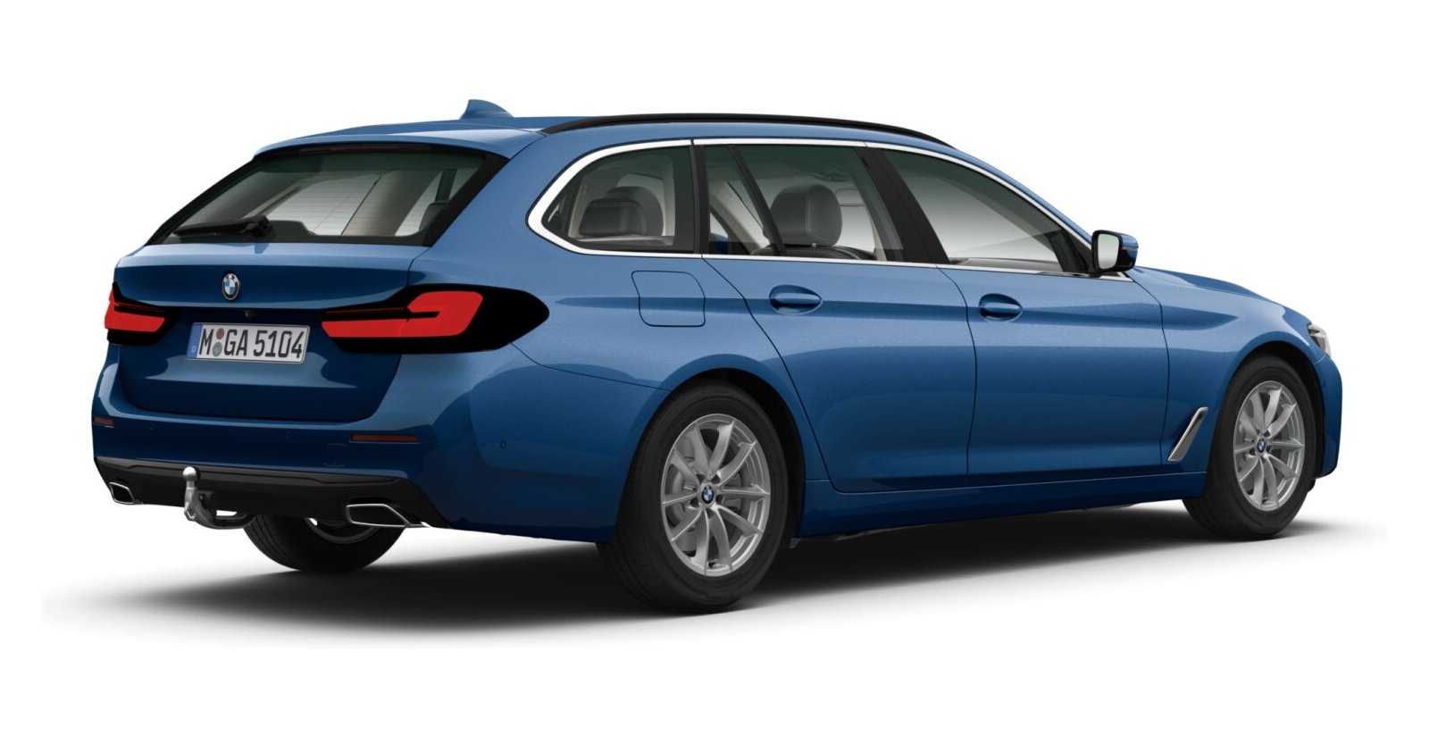 BMW BMW 5er in Blau von hinten BMW BMW 5er in Blau von hinten