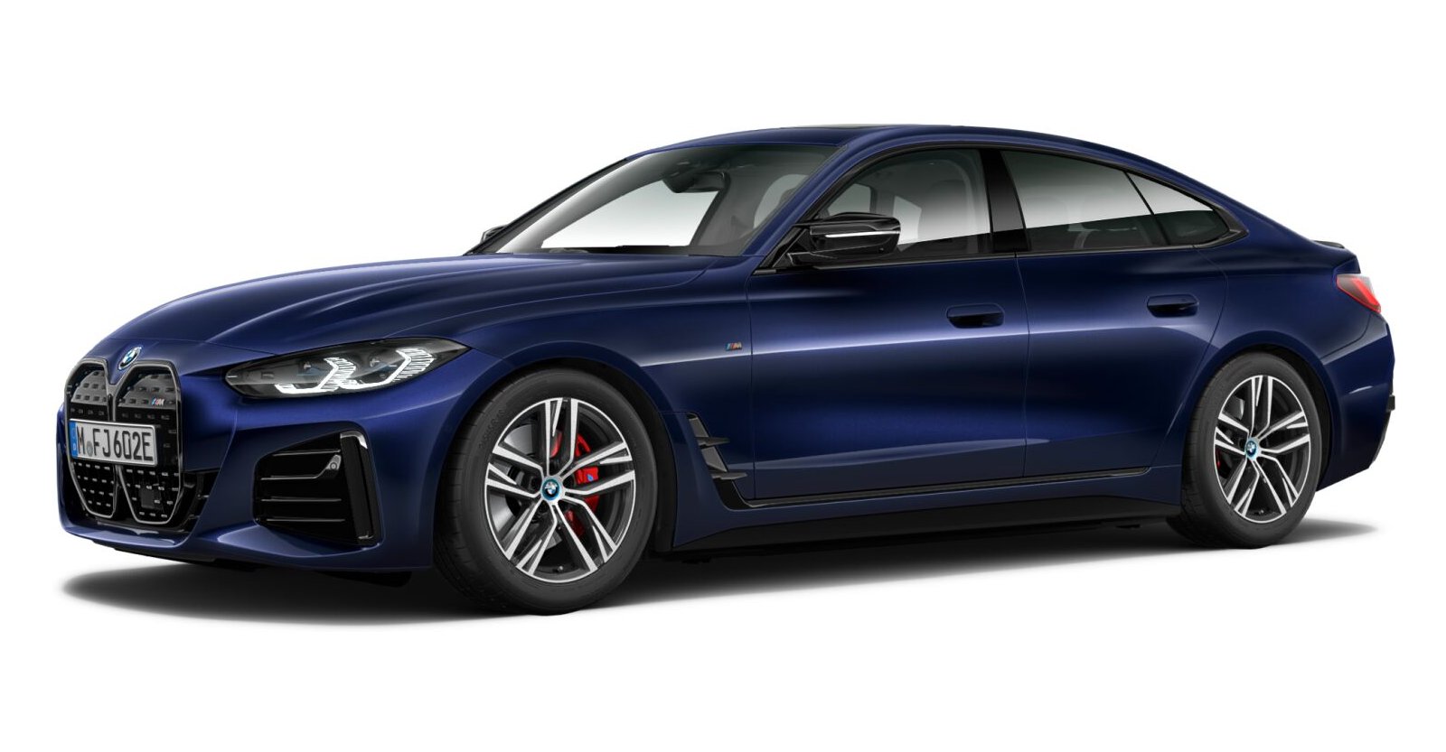 BMW i4 M50 Gran Coupé in Blau von vorne BMW i4 M50 Gran Coupé in Blau von vorne
