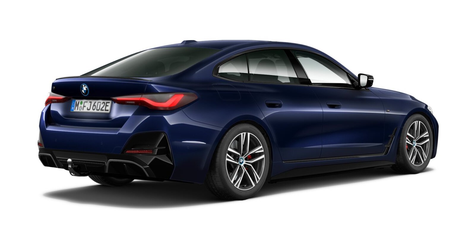 BMW BMW I in Blau von hinten