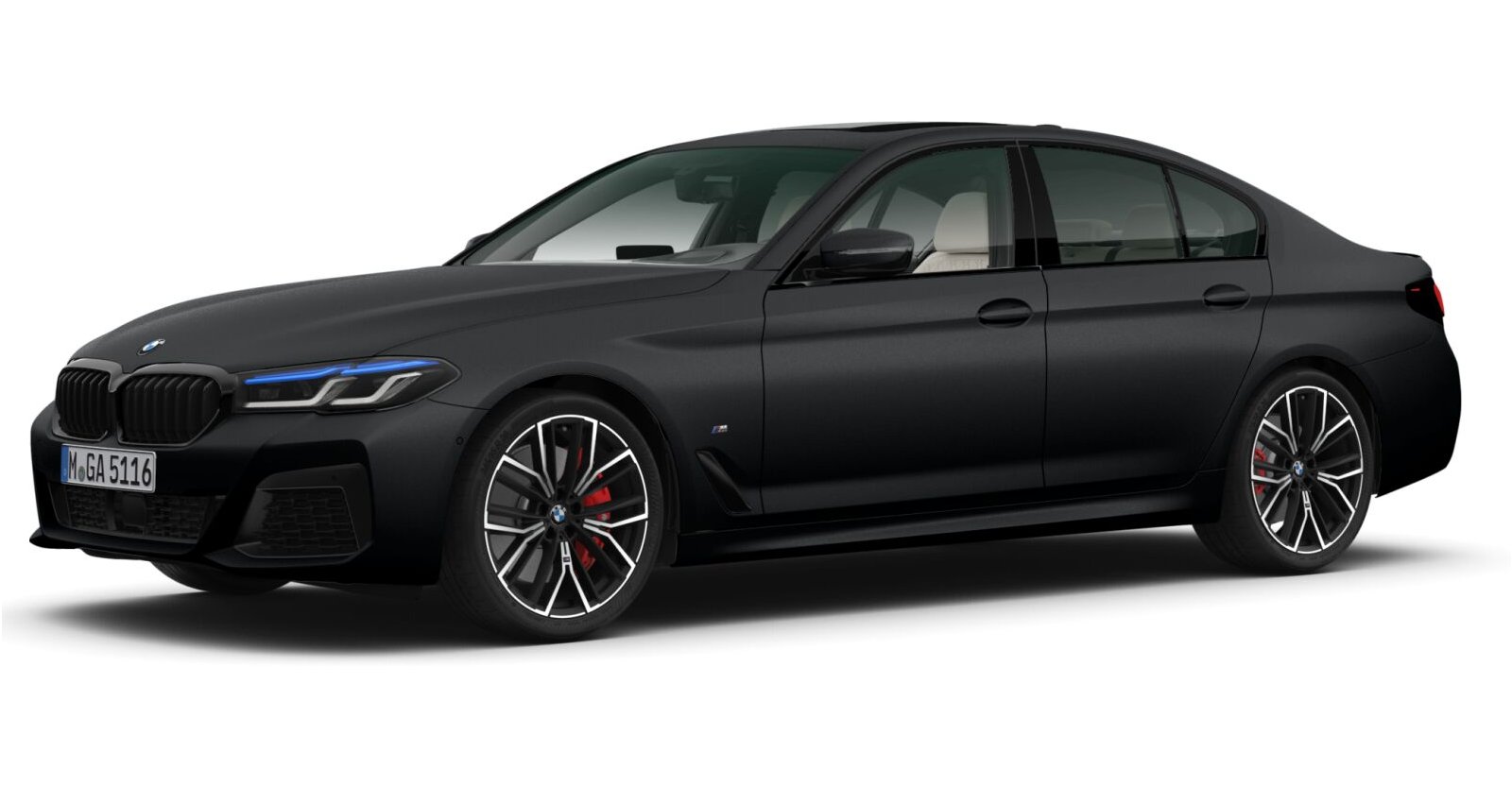 BMW BMW 5er in Schwarz von vorne BMW BMW 5er in Schwarz von vorne