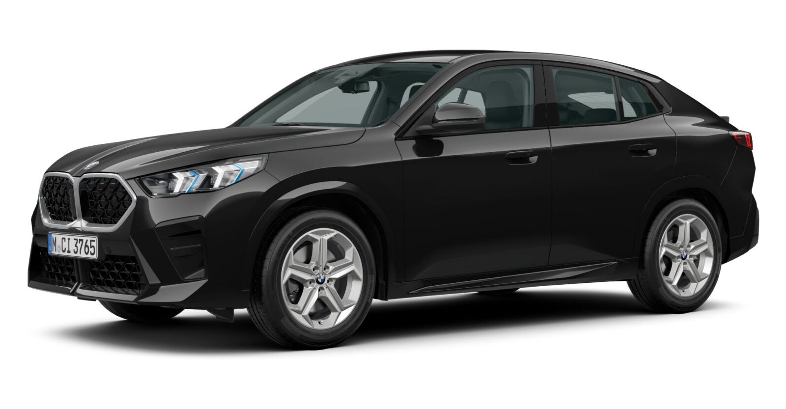 BMW X2 sDrive20i in Schwarz von vorne BMW X2 sDrive20i in Schwarz von vorne