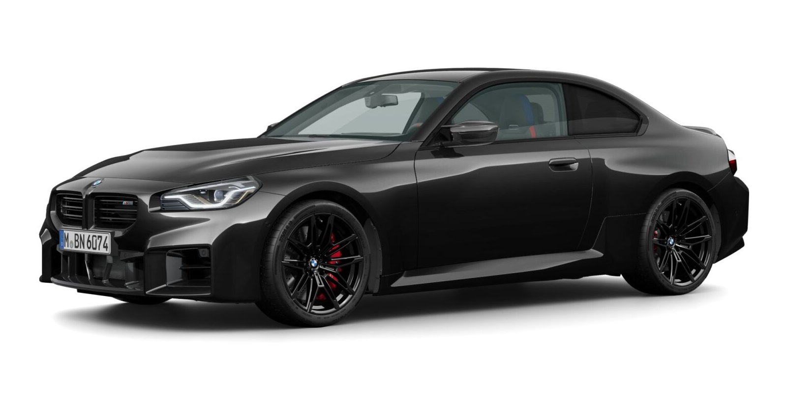 BMW M2 Coupé in Schwarz von vorne