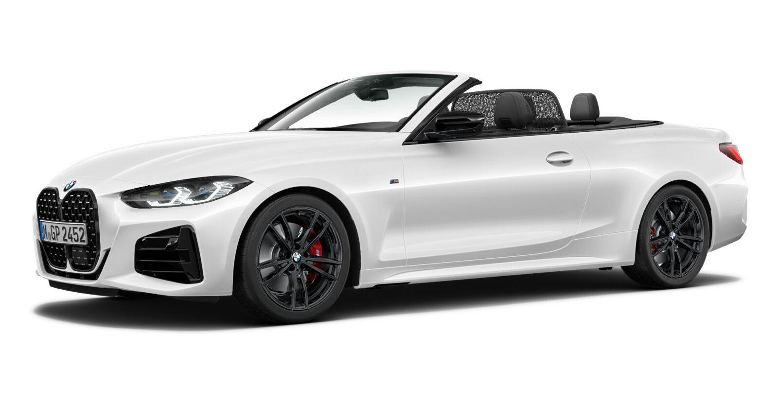BMW M440i xDrive Cabrio in Weiß von vorne