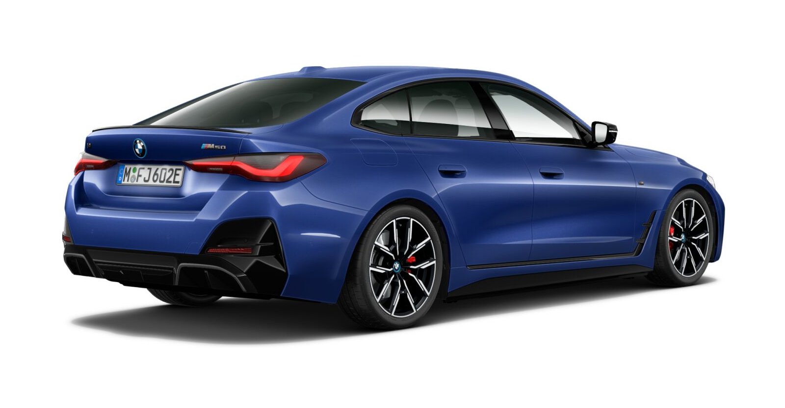 BMW BMW I in Blau von hinten BMW BMW I in Blau von hinten
