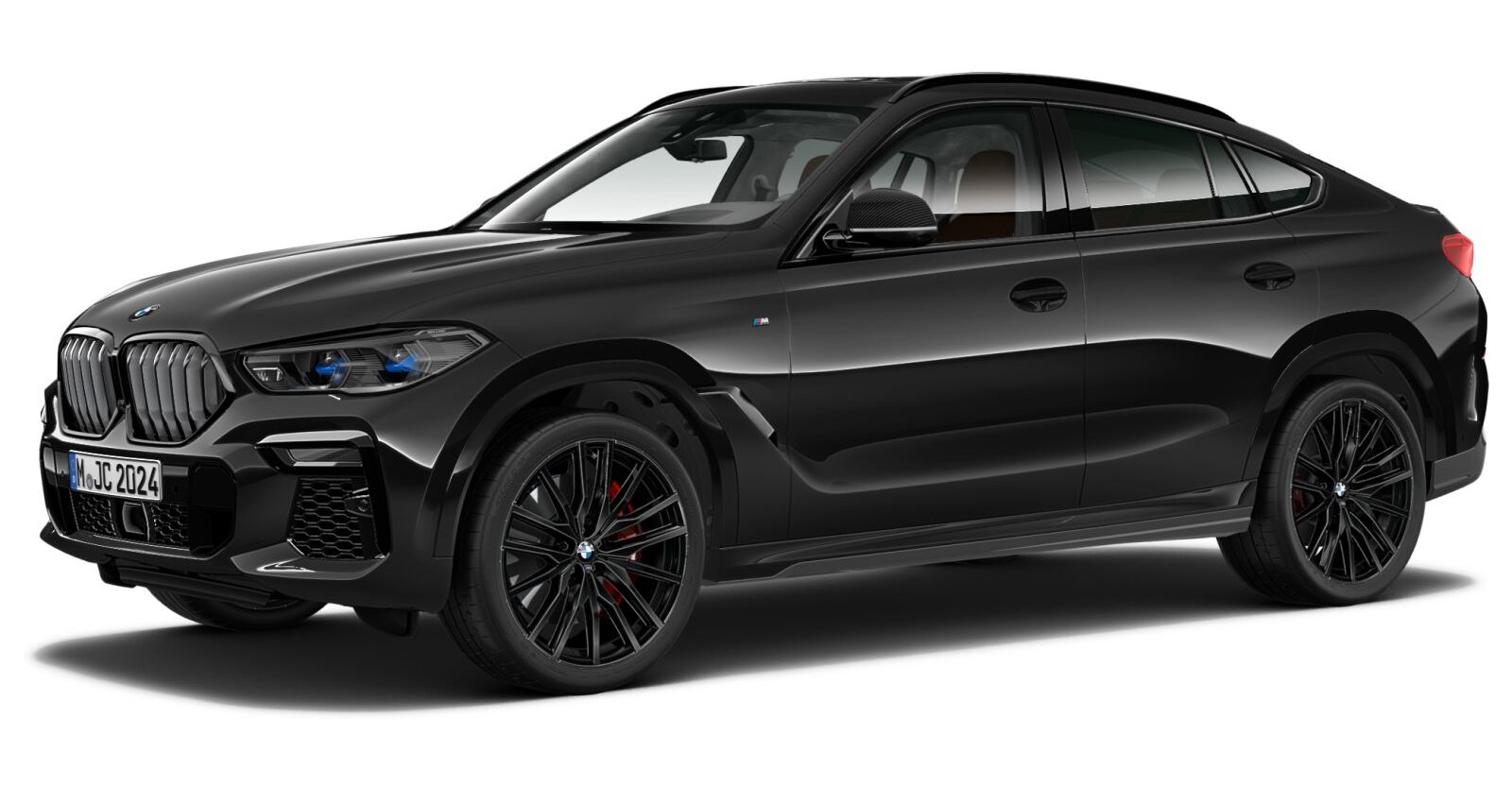 BMW X6 xDrive40d in Schwarz von vorne