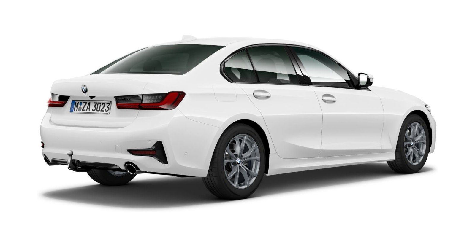 BMW BMW 3er in Weiß von hinten BMW BMW 3er in Weiß von hinten
