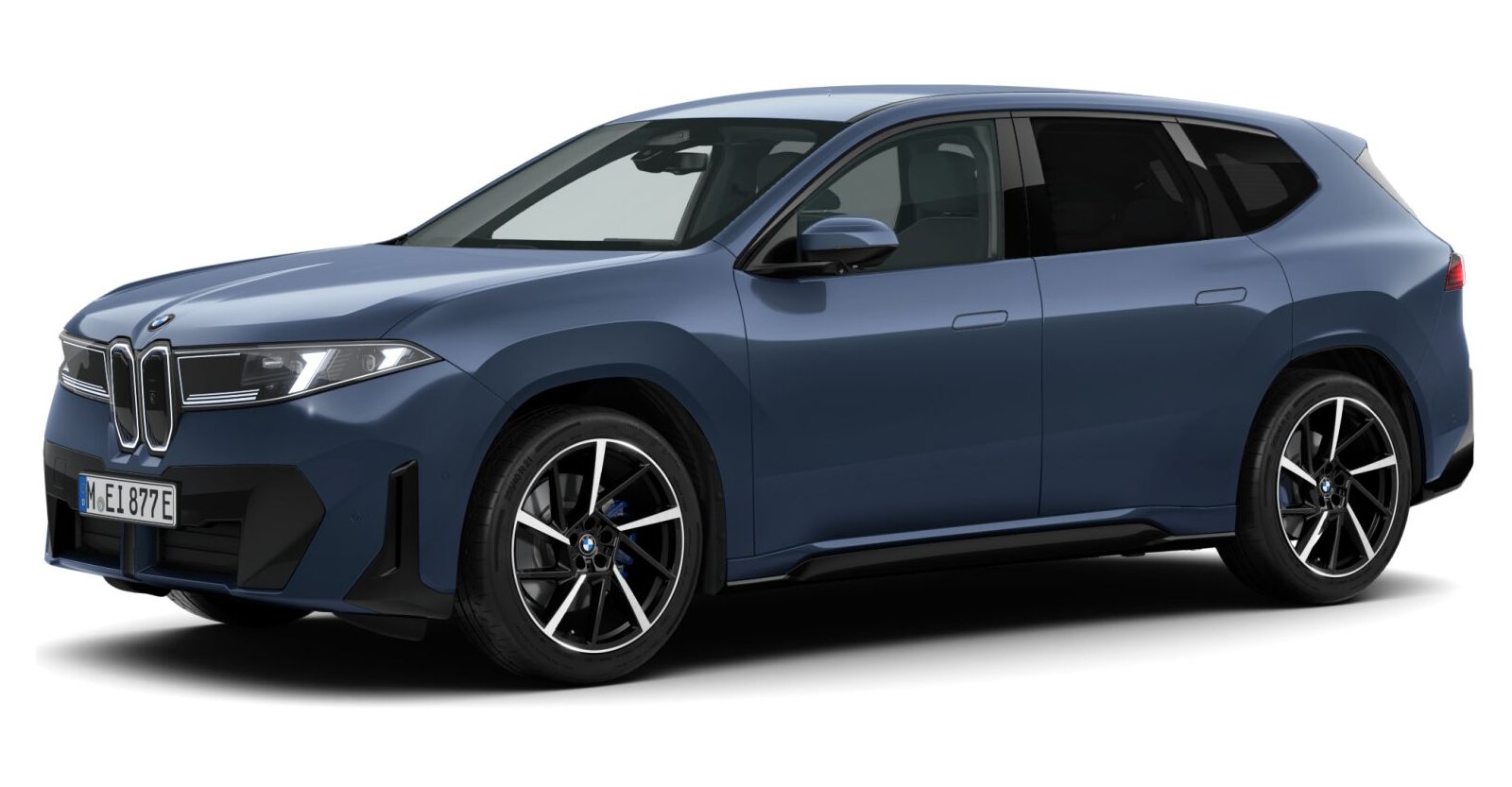 BMW iX3 40 in Blau von vorne