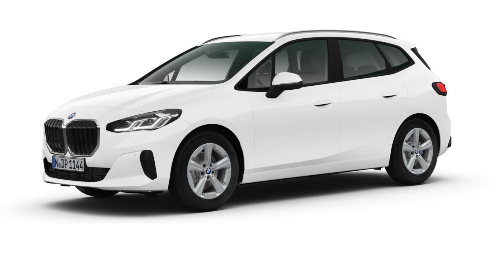 BMW 218i Active Tourer in Weiß von vorne BMW 218i Active Tourer in Weiß von vorne