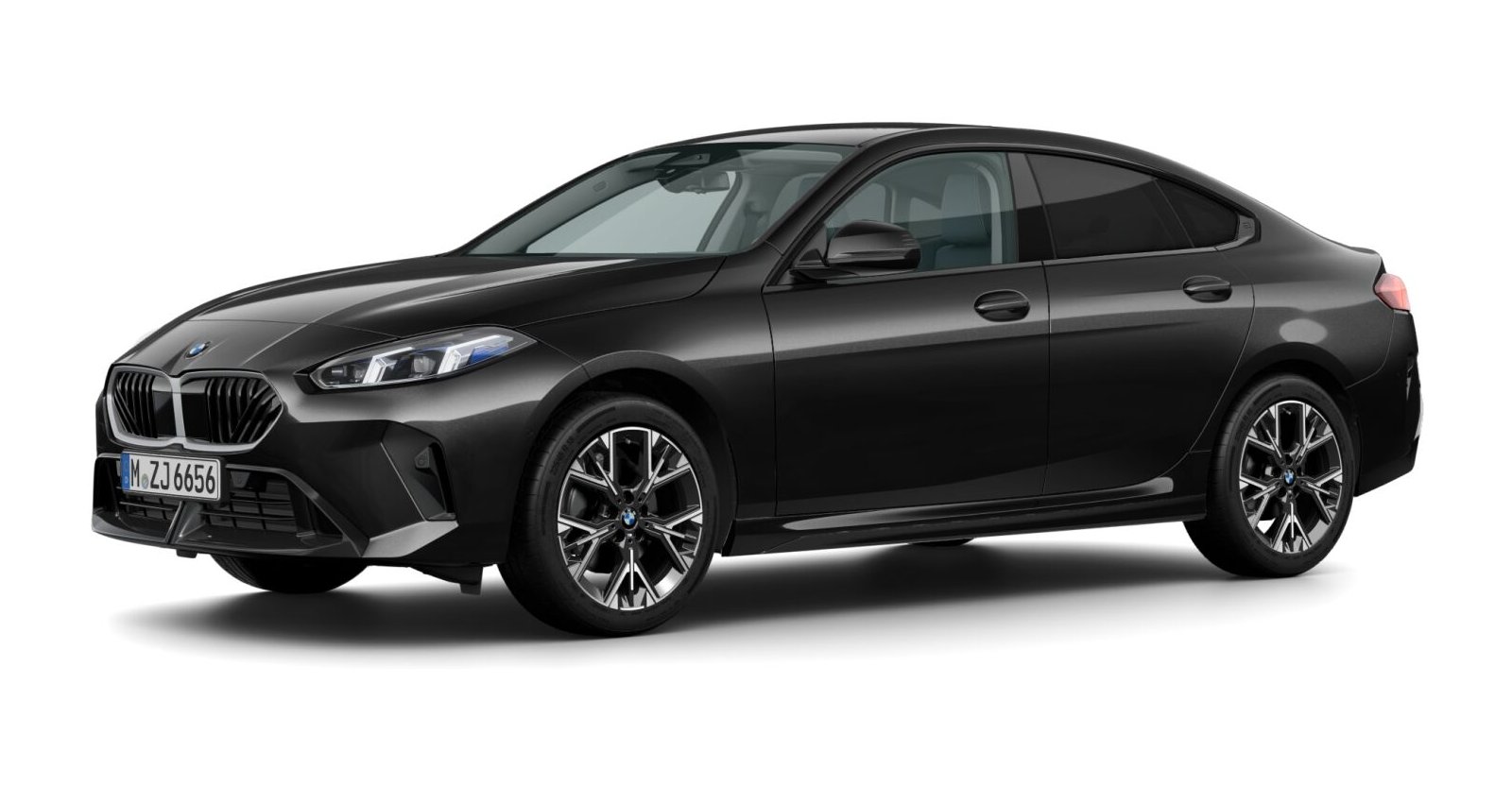BMW 220 Gran Coupé in Schwarz von vorne BMW 220 Gran Coupé in Schwarz von vorne