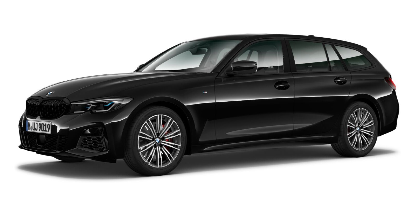BMW BMW 3er in Schwarz von vorne BMW BMW 3er in Schwarz von vorne