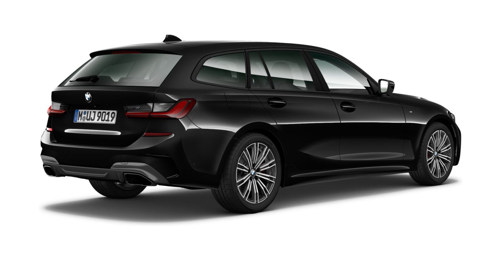 BMW BMW 3er in Schwarz von hinten BMW BMW 3er in Schwarz von hinten