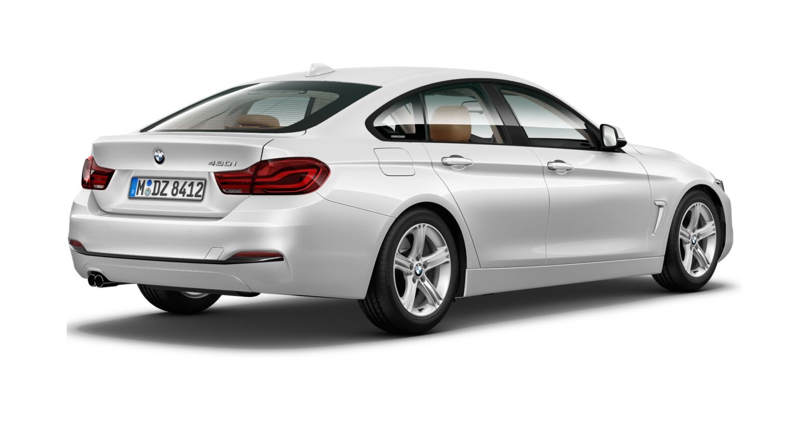 BMW BMW 4er in Weiß von hinten BMW BMW 4er in Weiß von hinten