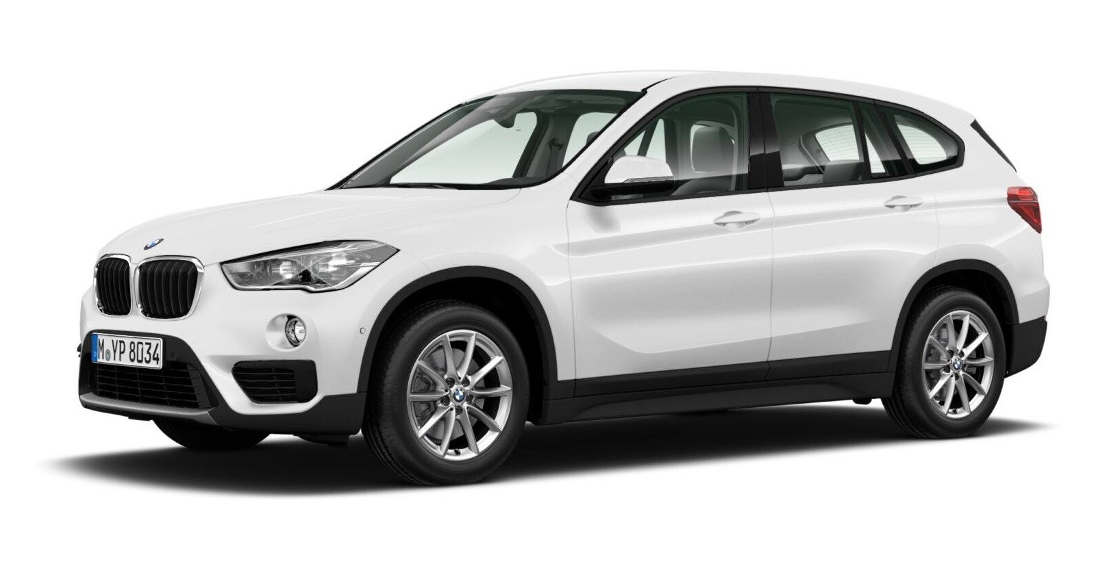 BMW X1 xDrive20i in Wei&szlig; von vorne