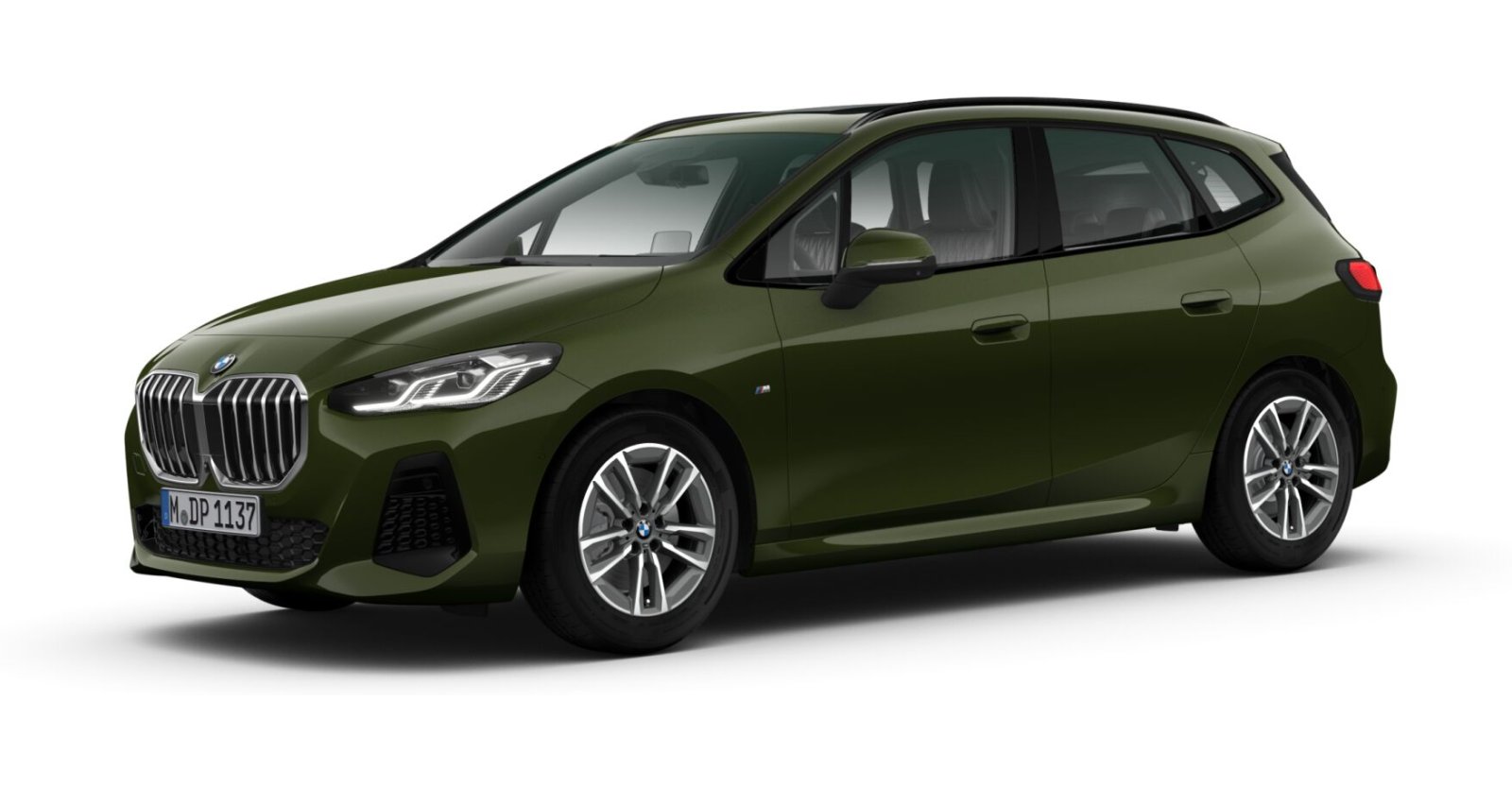 BMW 223d xDrive Active Tourer in Grün von vorne BMW 223d xDrive Active Tourer in Grün von vorne
