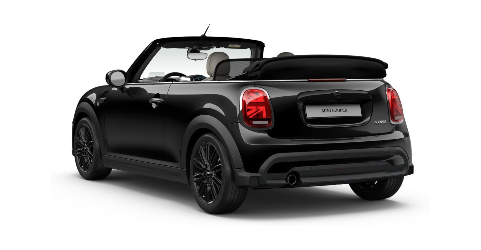 MINI MINI Cabrio in Schwarz von hinten MINI MINI Cabrio in Schwarz von hinten