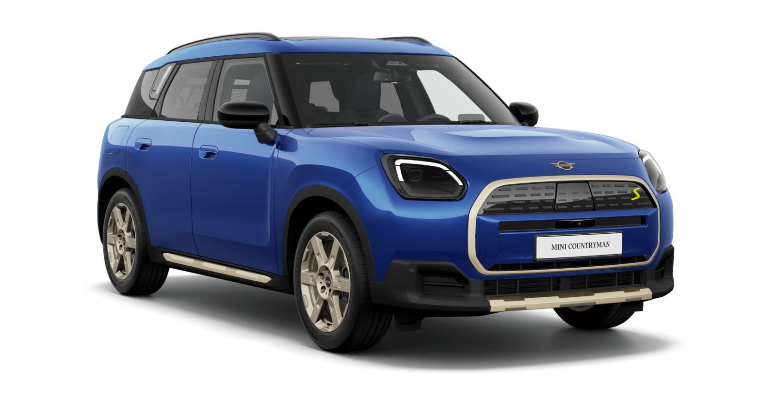 MINI Countryman SE ALL4 in Blau von vorne MINI Countryman SE ALL4 in Blau von vorne
