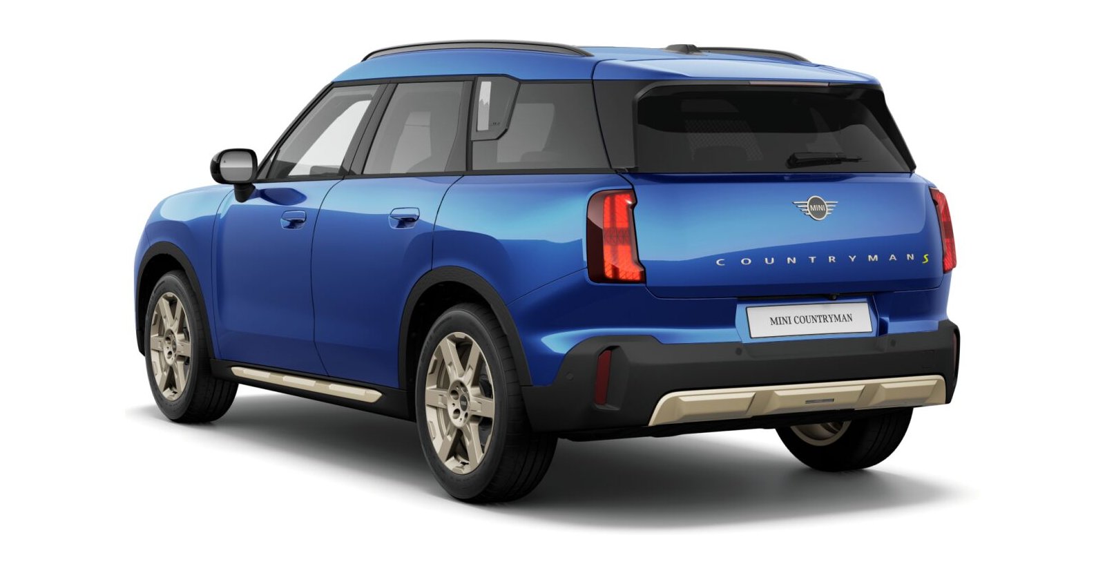 MINI MINI Countryman in Blau von hinten MINI MINI Countryman in Blau von hinten