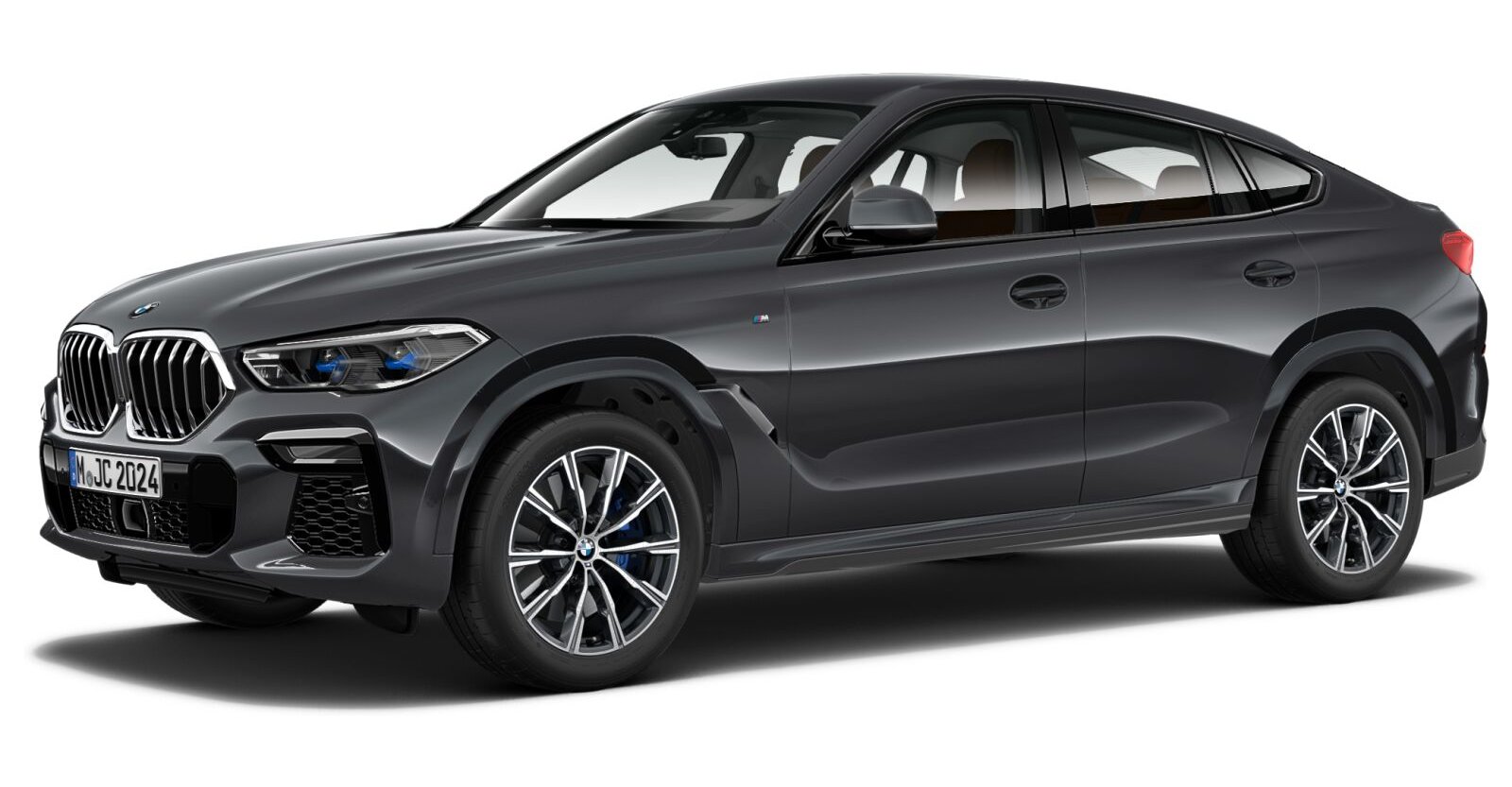 BMW X6 xDrive40d in Grau von vorne
