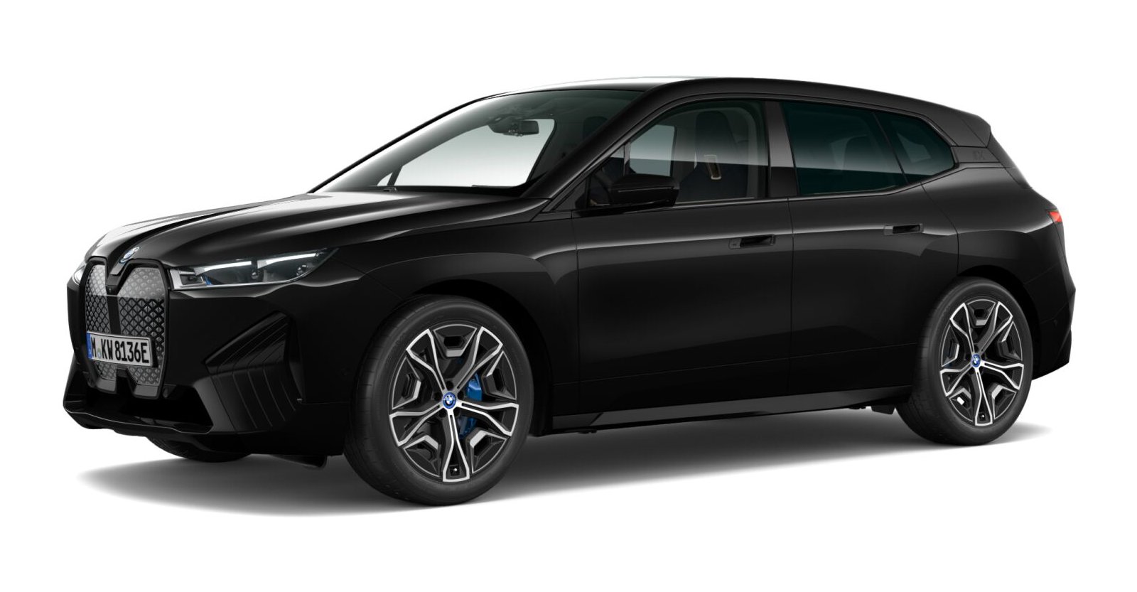 BMW iX xDrive40 in Schwarz von vorne BMW iX xDrive40 in Schwarz von vorne