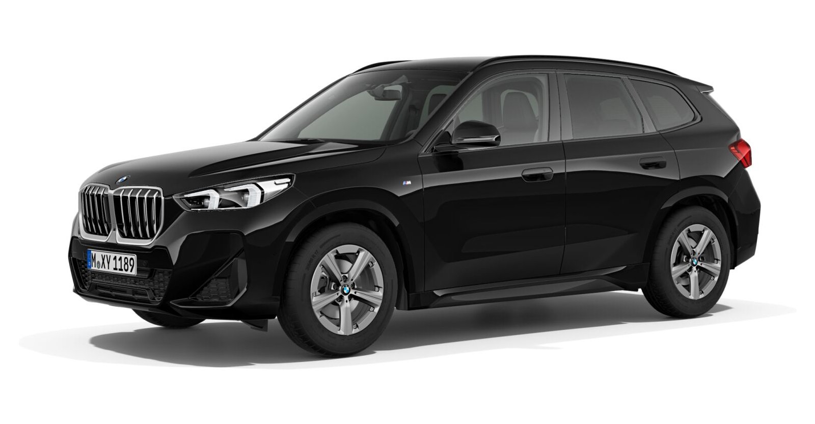 BMW X1 xDrive20d in Schwarz von vorne BMW X1 xDrive20d in Schwarz von vorne