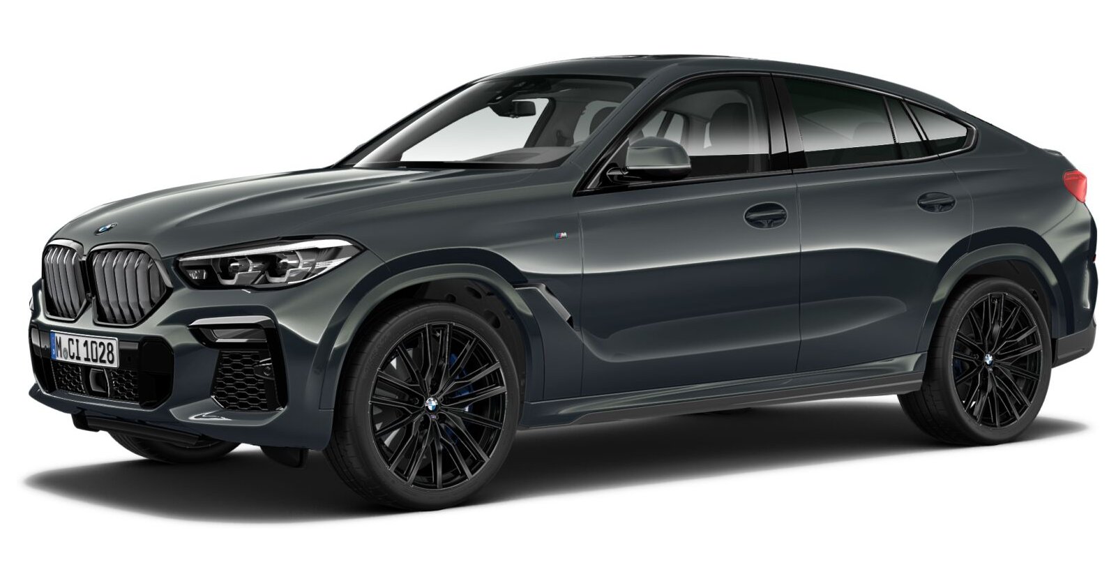 BMW X6 M50i in Grau von vorne BMW X6 M50i in Grau von vorne