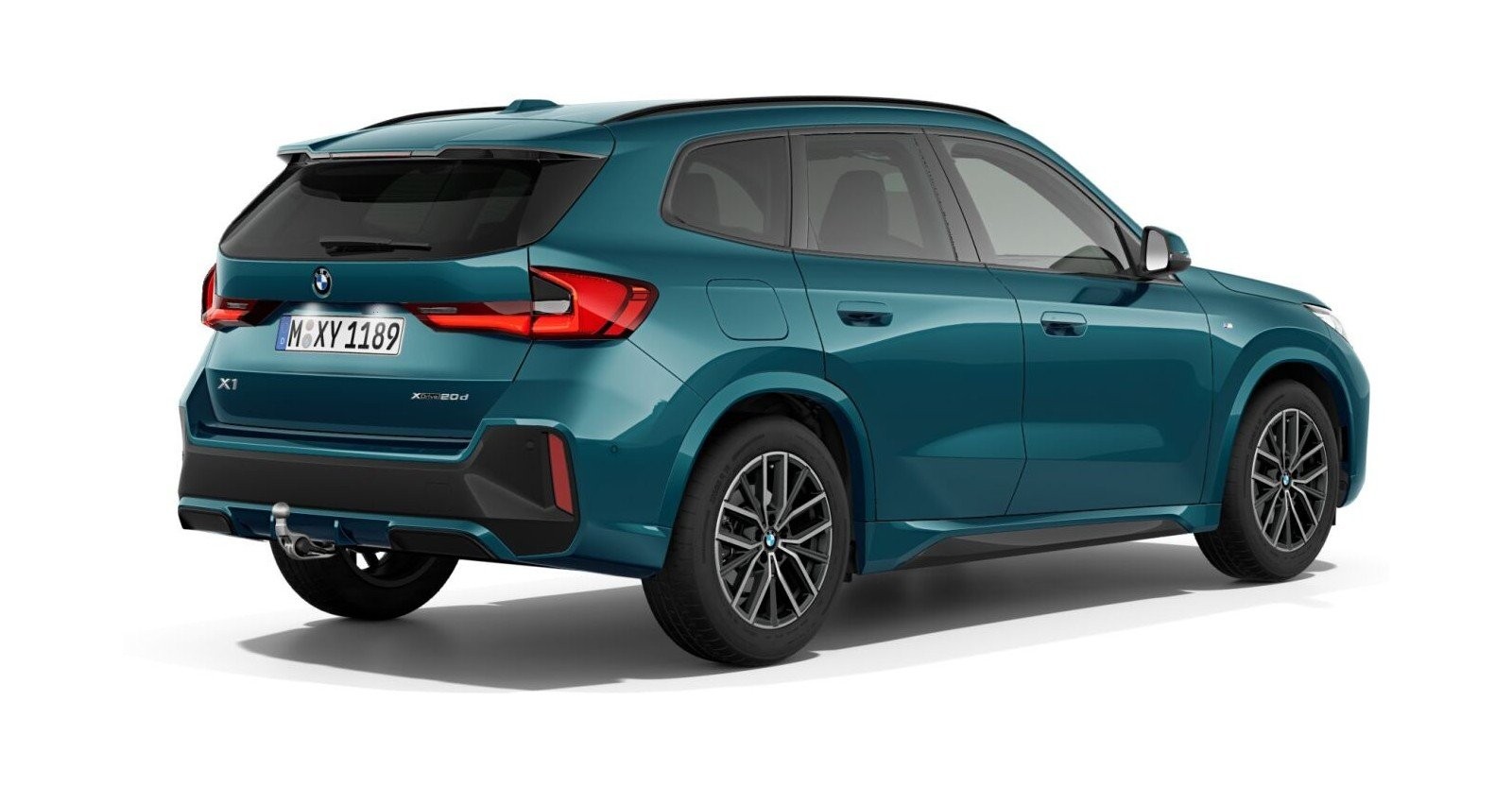 BMW BMW X in Blau von hinten BMW BMW X in Blau von hinten