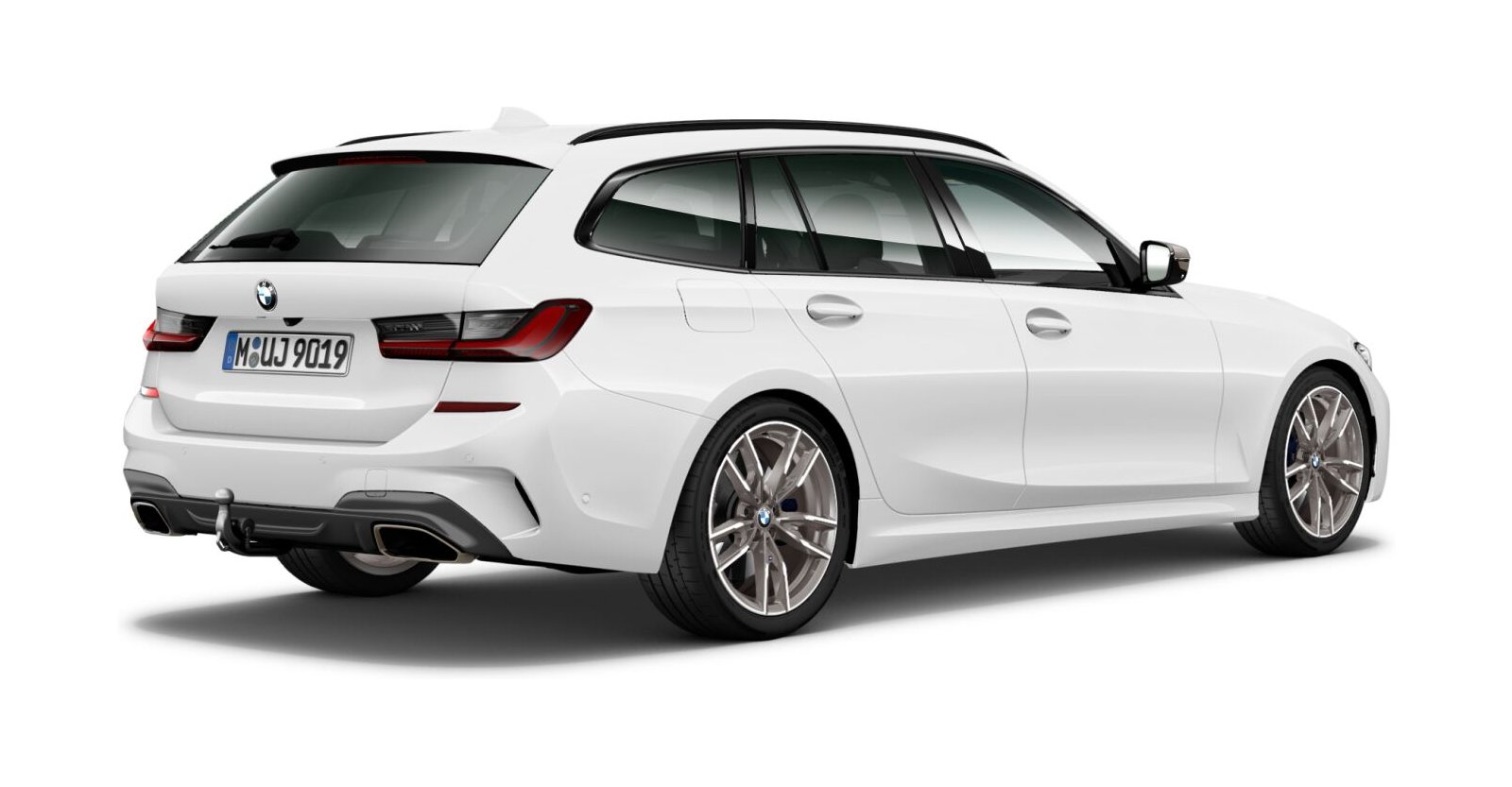 BMW BMW 3er in Weiß von hinten BMW BMW 3er in Weiß von hinten