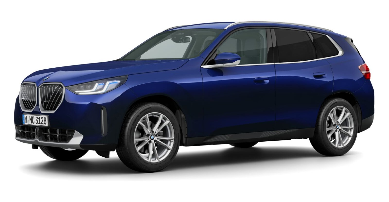 BMW X3 20d xDrive in Blau von vorne BMW X3 20d xDrive in Blau von vorne