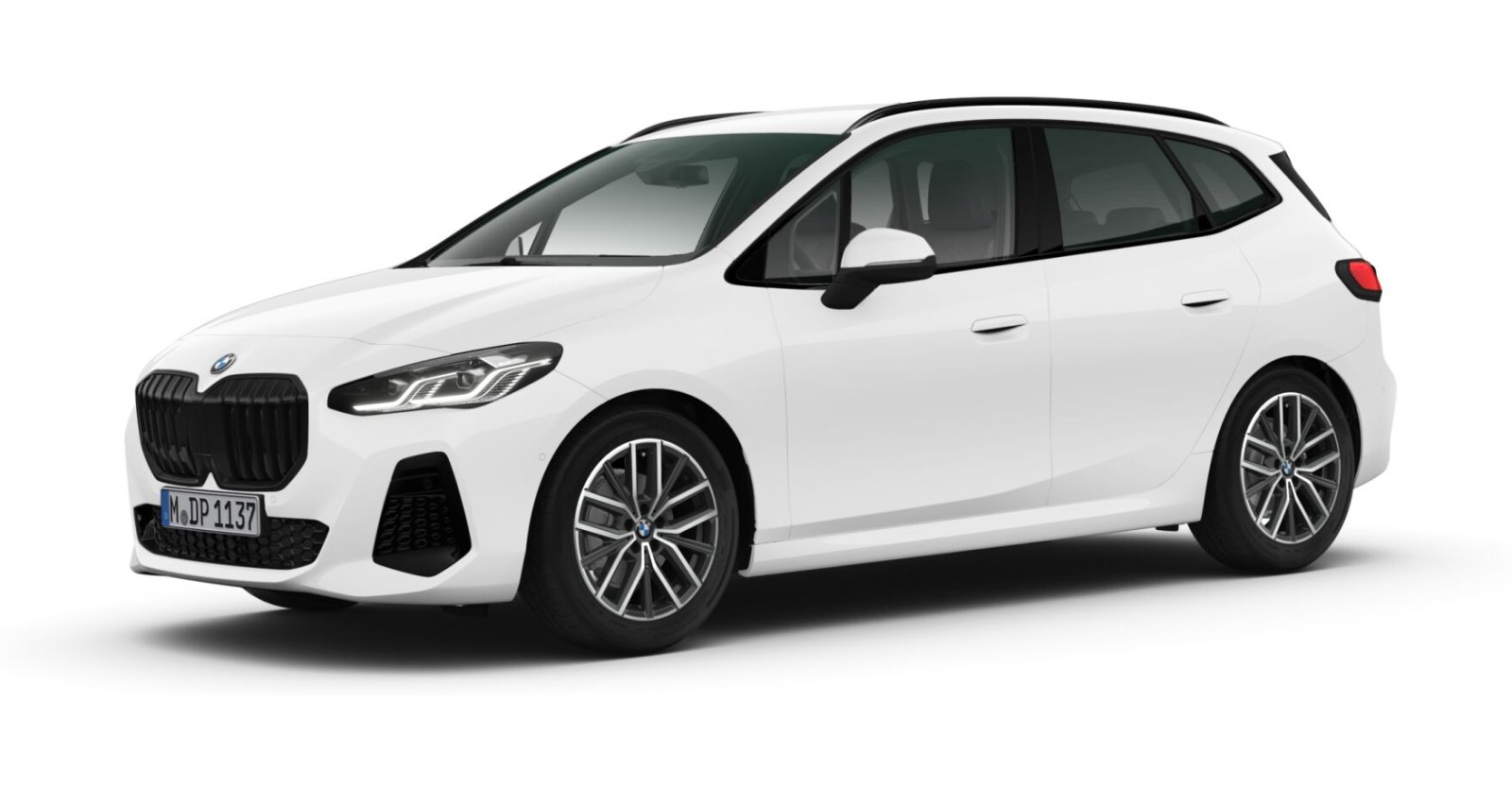 BMW 218i Active Tourer in Weiß von vorne BMW 218i Active Tourer in Weiß von vorne