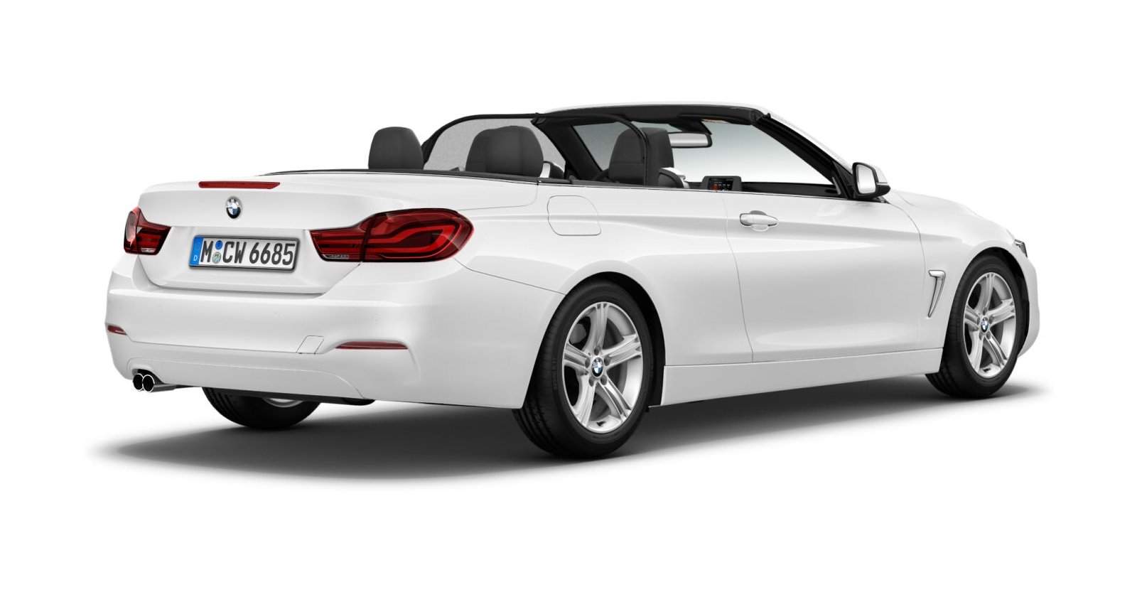 BMW BMW 4er in Weiß von hinten BMW BMW 4er in Weiß von hinten