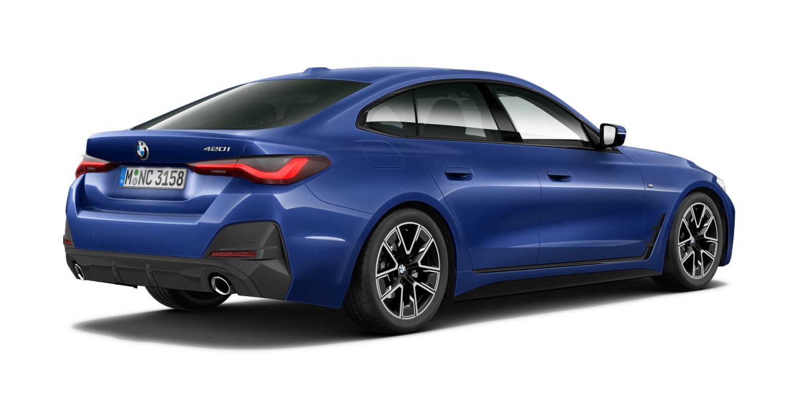 BMW BMW 4er in Blau von hinten BMW BMW 4er in Blau von hinten