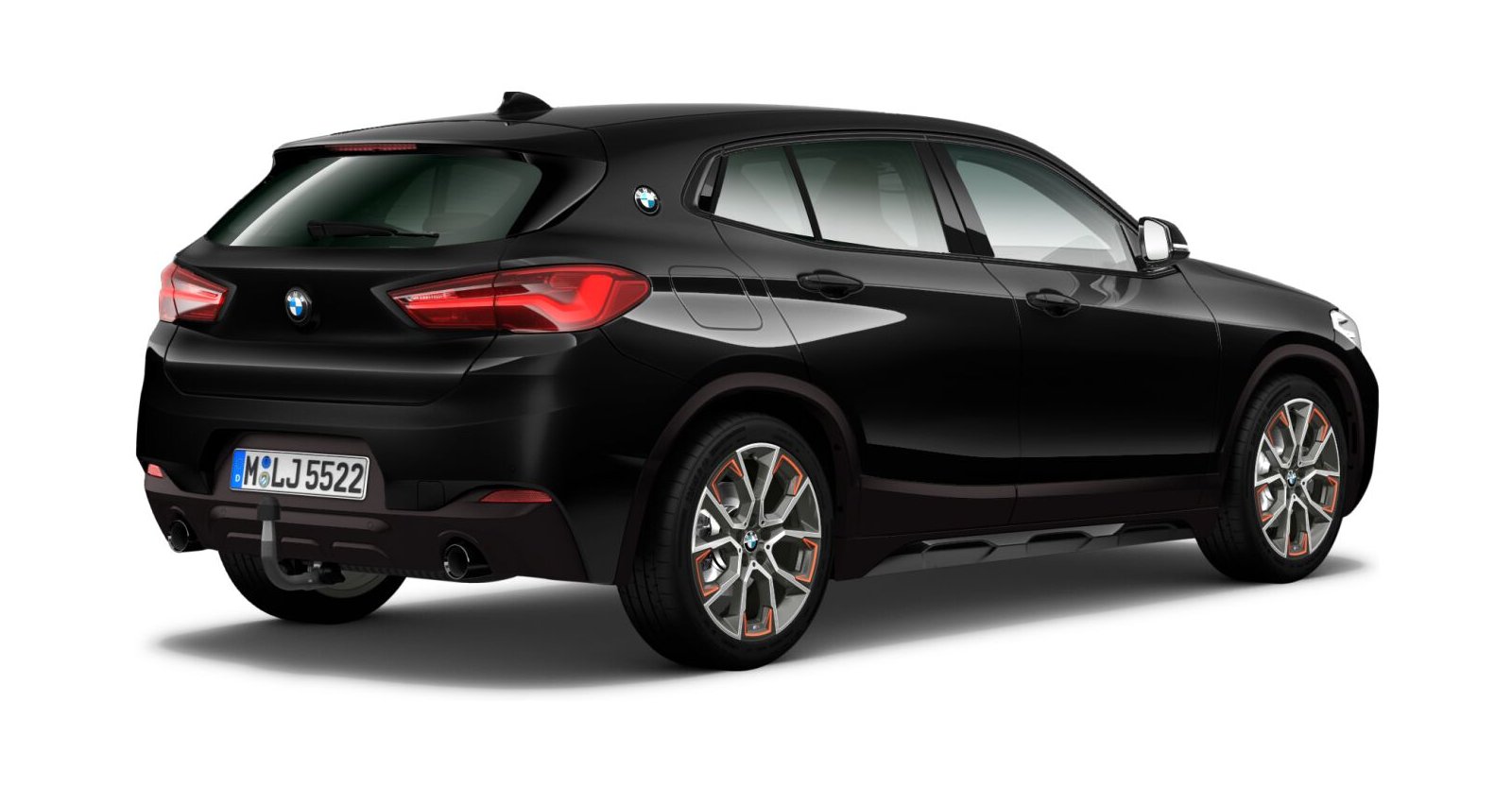 BMW BMW X in Schwarz von hinten BMW BMW X in Schwarz von hinten