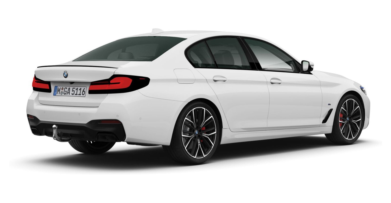 BMW BMW 5er in Weiß von hinten BMW BMW 5er in Weiß von hinten