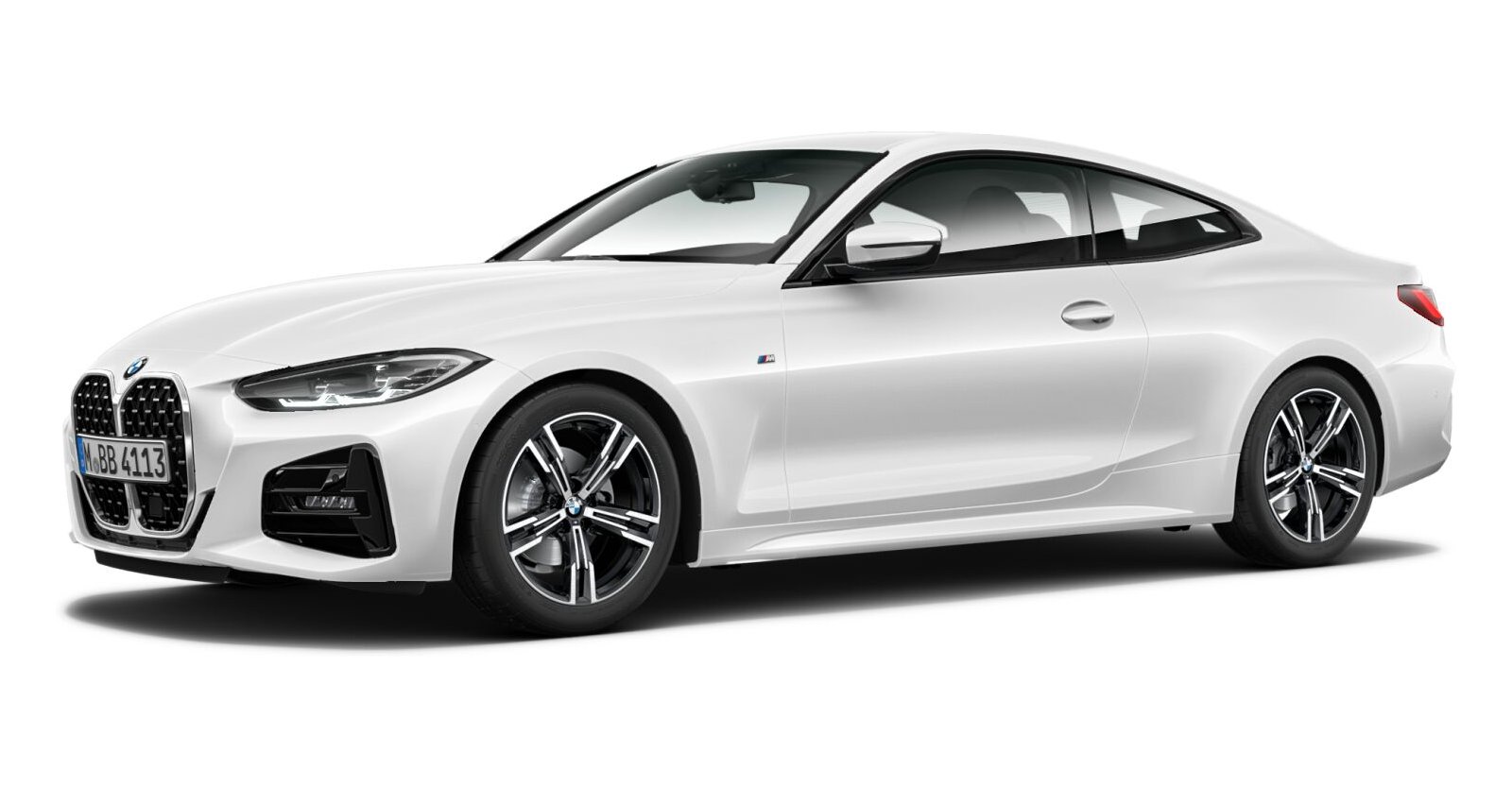 BMW 430i Coupé in Weiß von vorne BMW 430i Coupé in Weiß von vorne