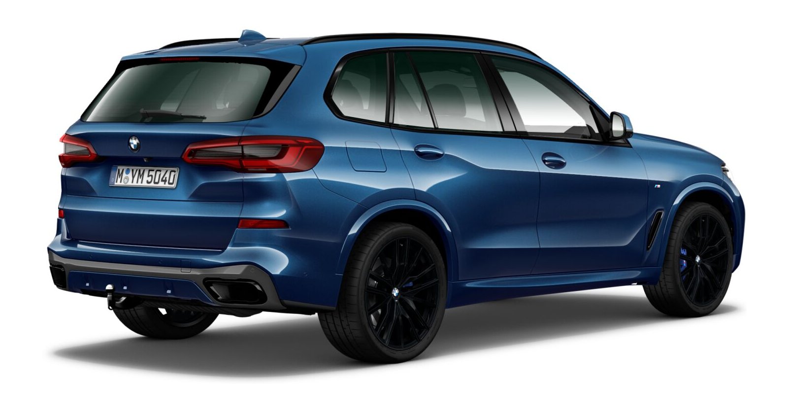 BMW BMW X in Blau von hinten BMW BMW X in Blau von hinten