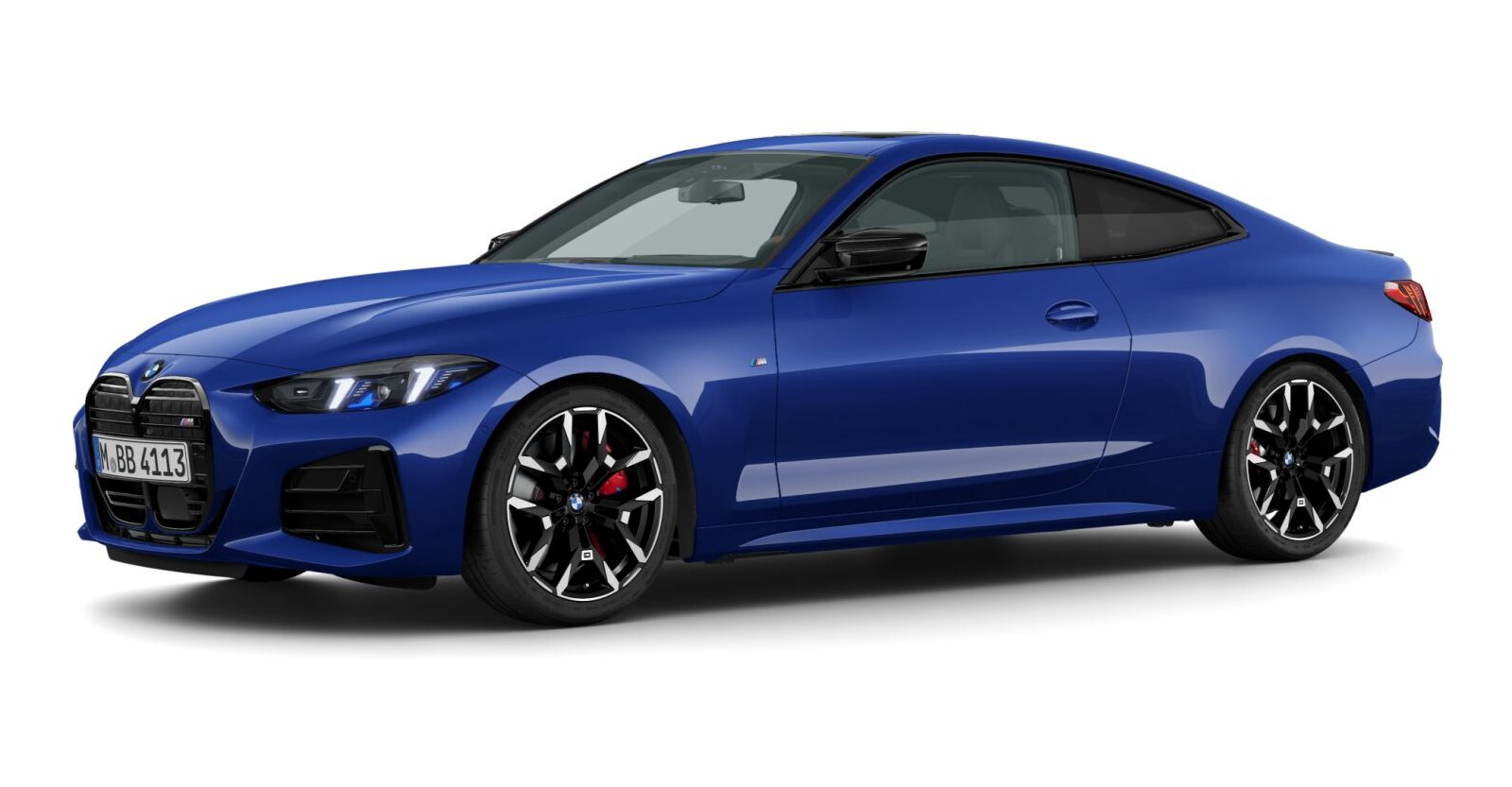 BMW M440i xDrive Coupé in Blau von vorne
