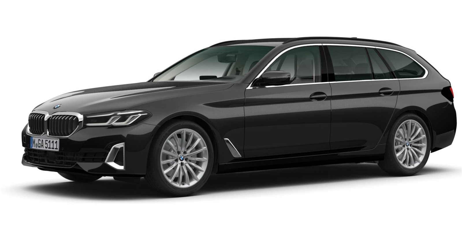 BMW BMW 5er in Schwarz von vorne BMW BMW 5er in Schwarz von vorne