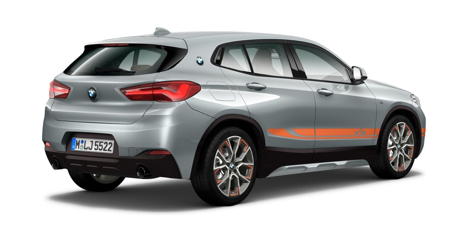 BMW BMW X in Grau von hinten BMW BMW X in Grau von hinten