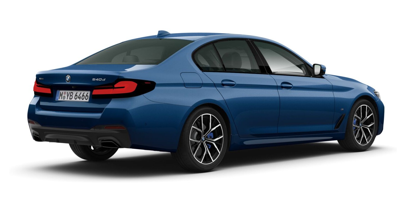 BMW BMW 5er in Blau von hinten BMW BMW 5er in Blau von hinten