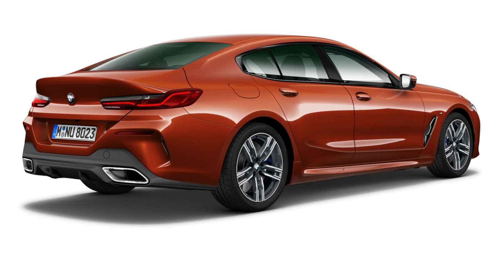 BMW BMW 8er in Orange von hinten BMW BMW 8er in Orange von hinten