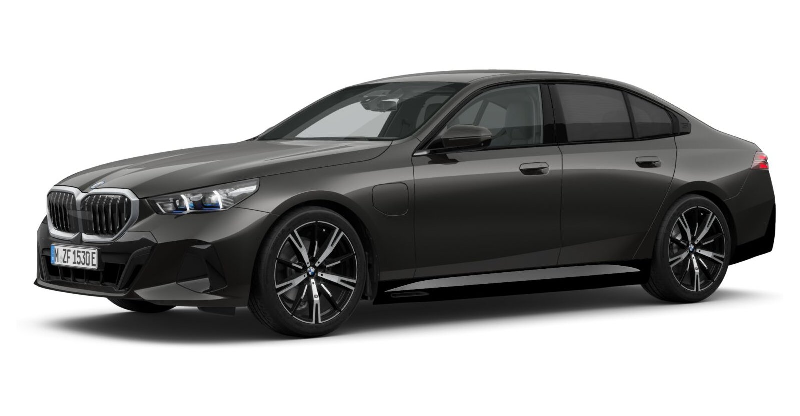 BMW 530e Limousine in Grau von vorne