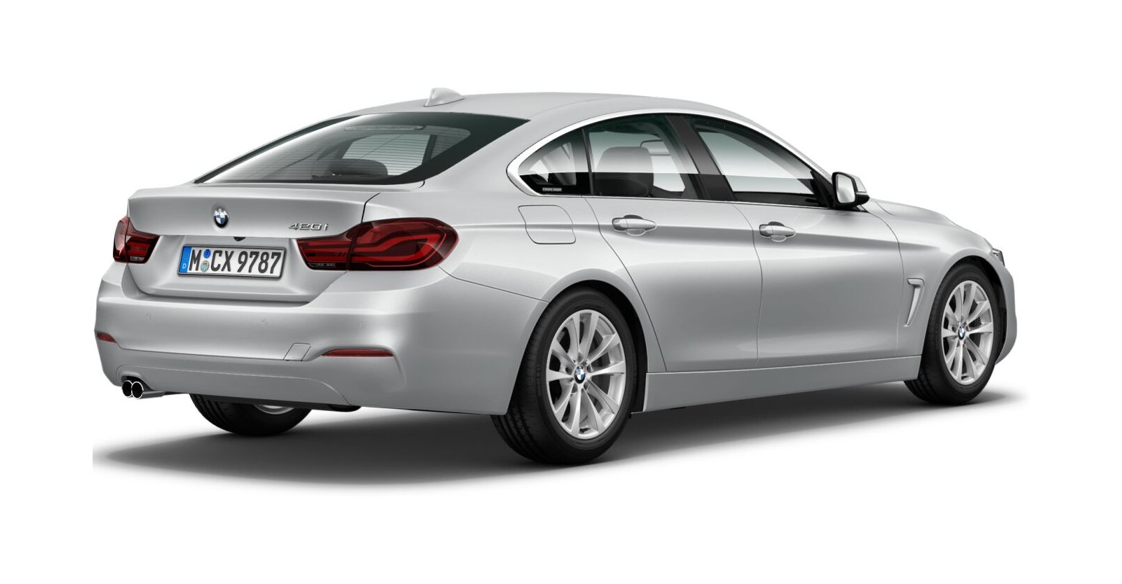 BMW BMW 4er in Silber von hinten BMW BMW 4er in Silber von hinten