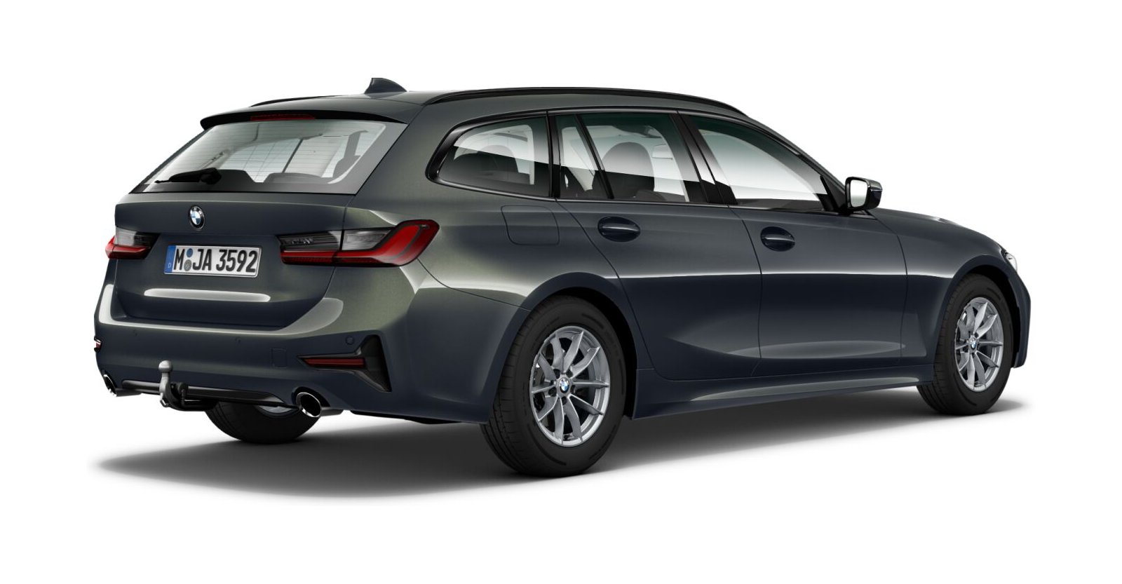 BMW BMW 3er in Grau von hinten BMW BMW 3er in Grau von hinten